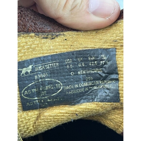 Red Wing Irish Setter Ashby 83605 Men's 9.5D Brown Leather 6" Ankle Work Boot - Picture 9 of 11